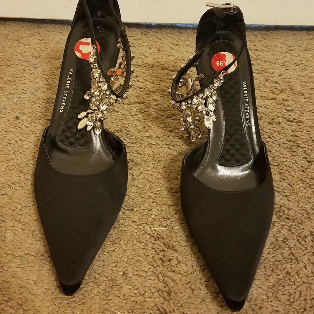 Black embellished Valerie Steven's Shoes
